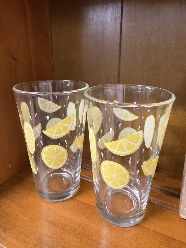 Set of 2 Lemon Glasses