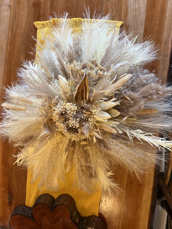 Dried floral arrangement