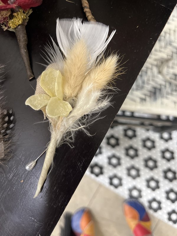 Feather Boutonniere