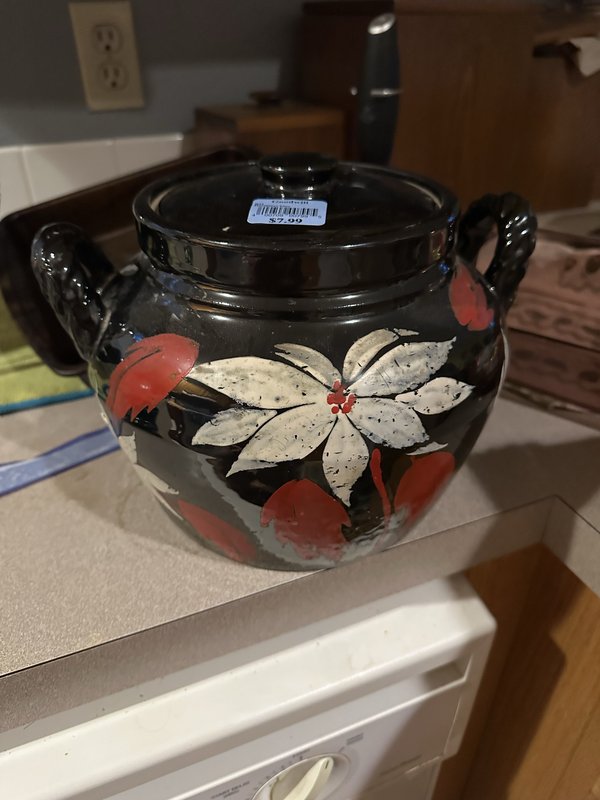 large painted pot