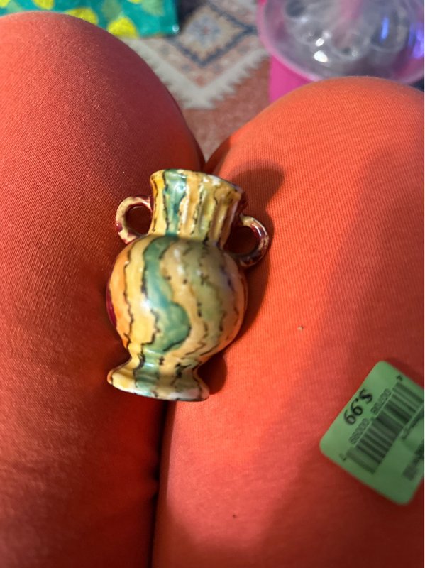 tiny striped vase