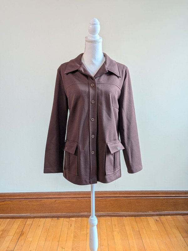 70s brown polyester jacket