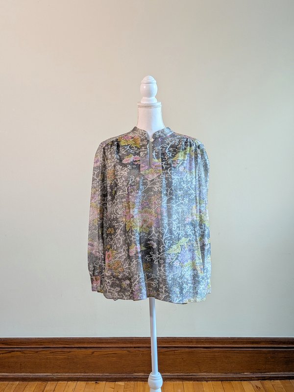 70s shimmer top