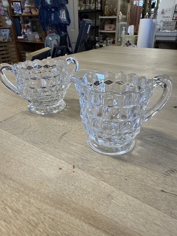 Fostoria American Cream & Sugar Set