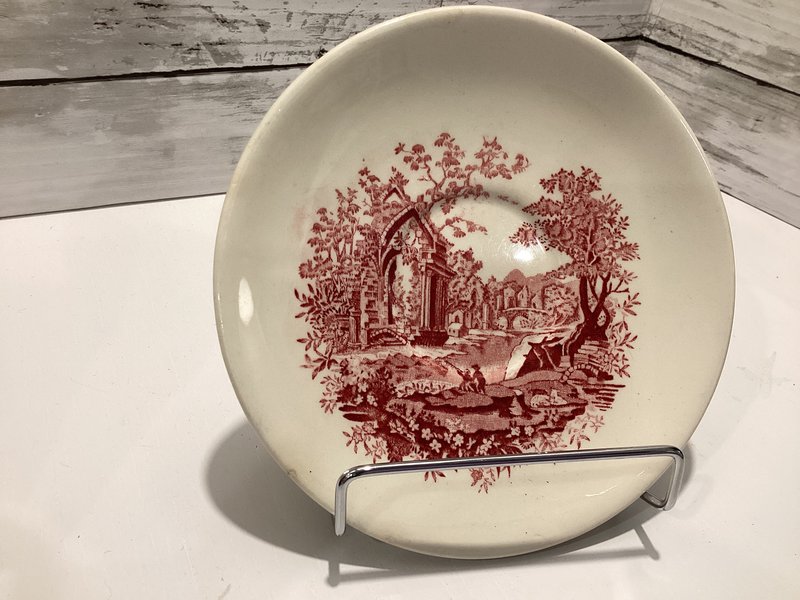 26-1 English Abbey vintage transfer ware 6” plate