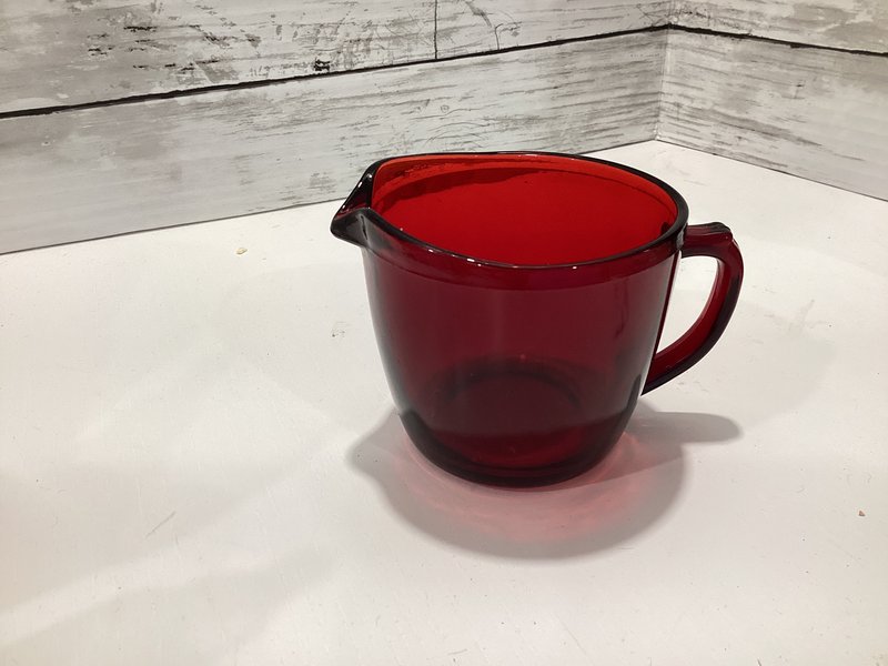 26-2 Vintage Anchor Hocking Royal Ruby Red creamer