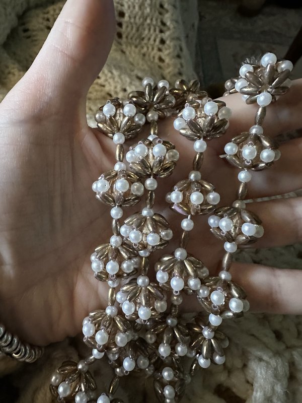 vintage plastic pearls