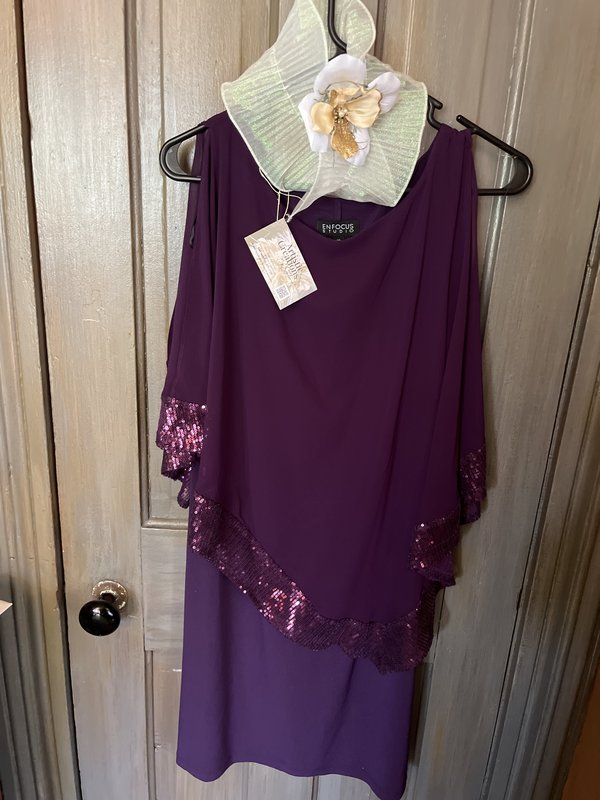 Purple Sequin Dress.