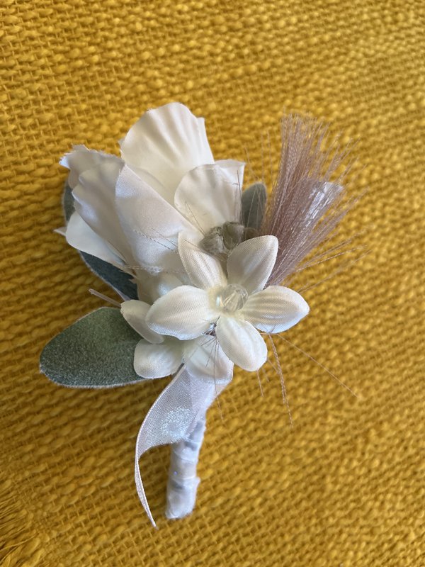 Fabric Flower Boutonniere