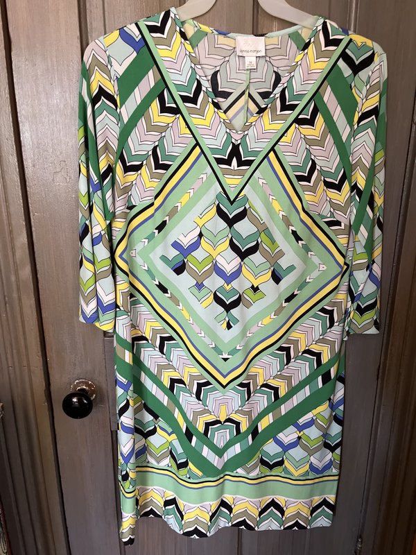 Donna Morgan Geometric Print Dress