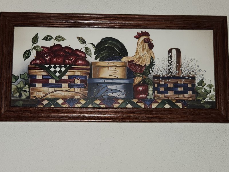 Framed Rooster picture