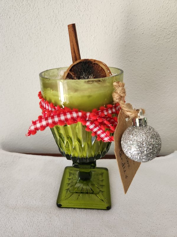 Sugar Cookie candle in green glass