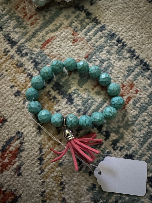 teal stretch bracelet