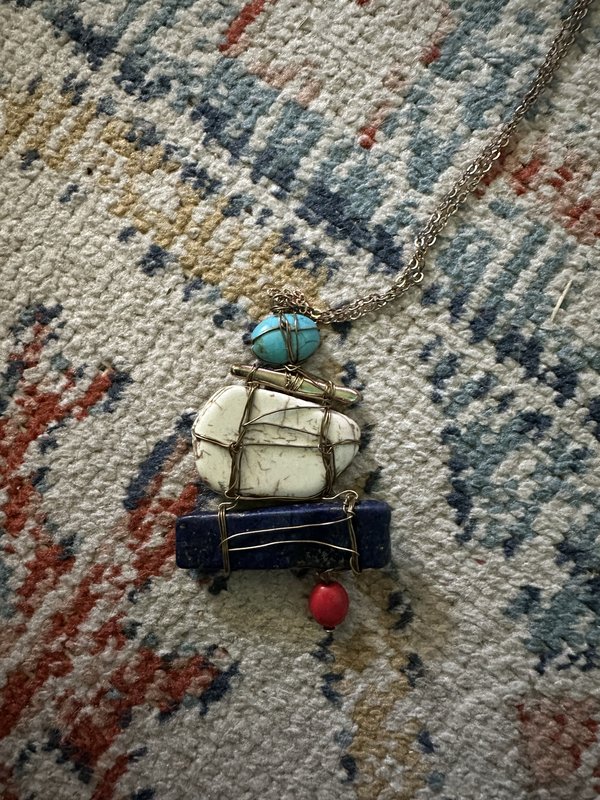 stone stack necklace