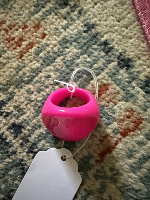 acrylic ring 3(large pink)