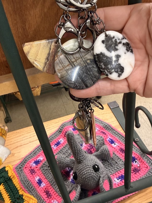 Tumbled Stone Keychain