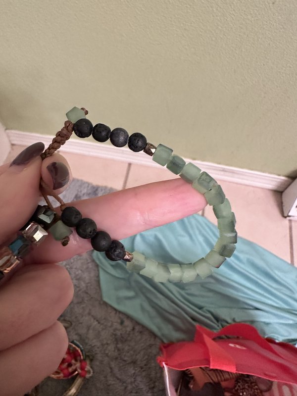 green square stone bracelet