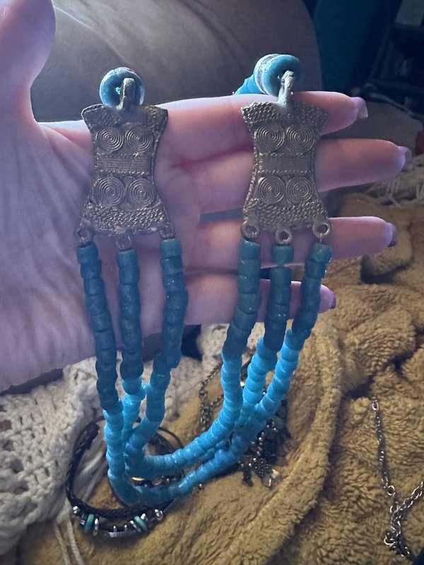 gold and turquoise necklace