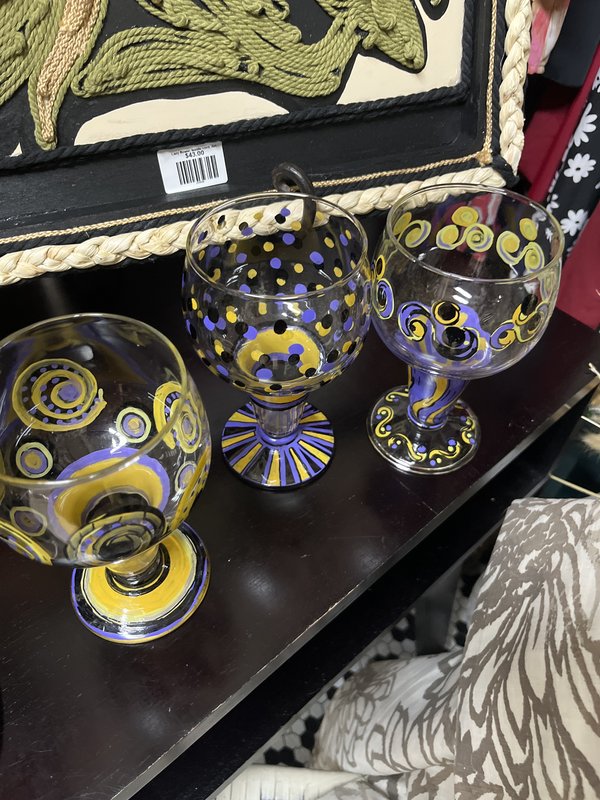 Hand-painted party glasses