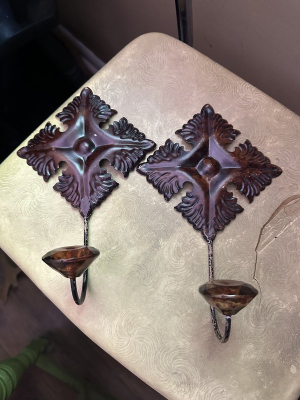 Pair of wall hooks