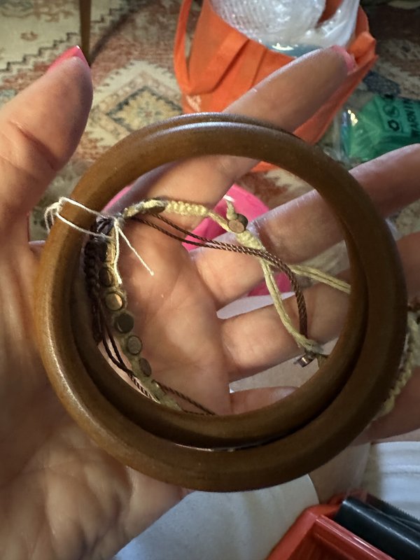 wooden bangle set