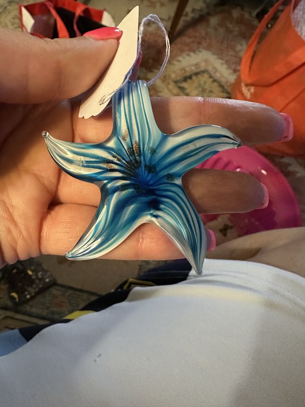 flower glass pendant