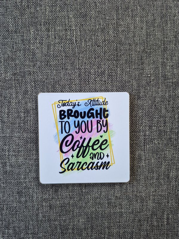 Sarcastic & Vibrant Coffee-themed Decorative Magnet MGS2