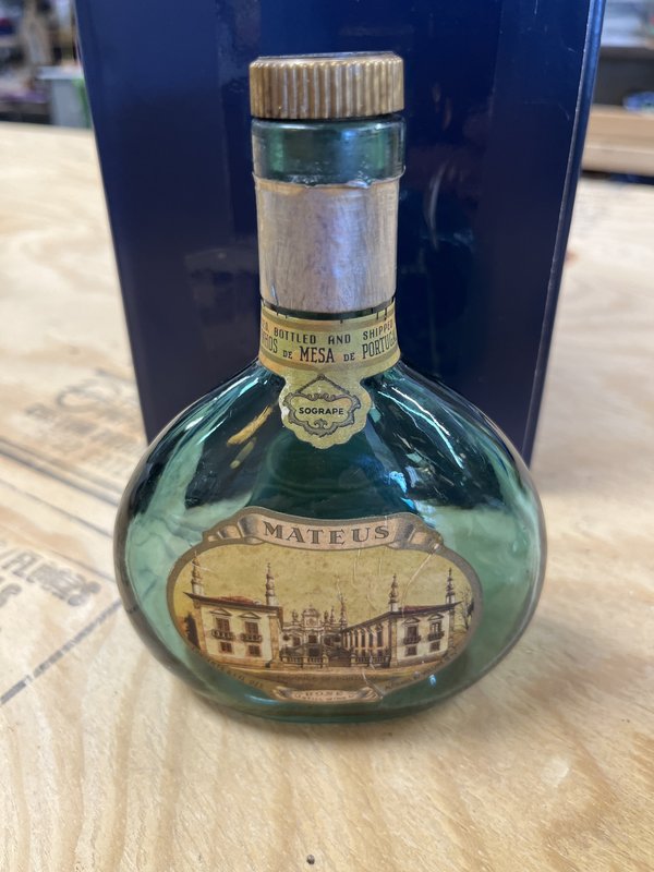 Vintage Mateus Rosé Wine Bottle