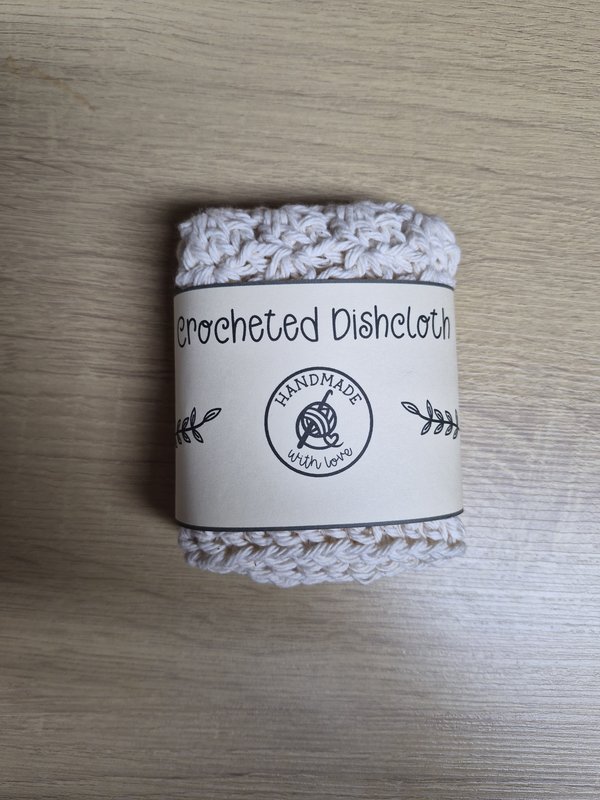 Handmade Crocheted Cotton Dishcloth