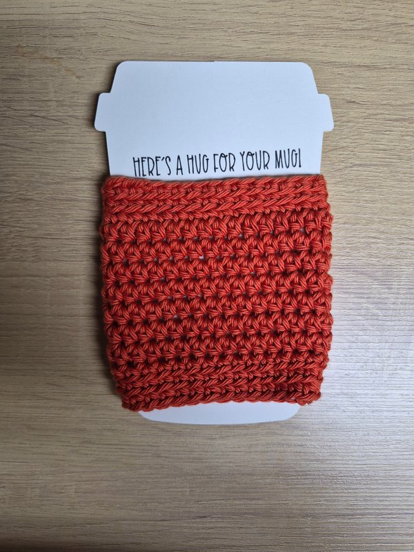 Crocheted Burnt Orange Mug Cozy MC1