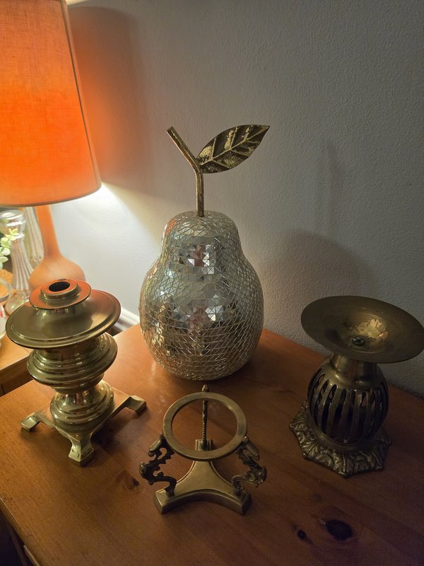 Mosaic Glass Pear Decor