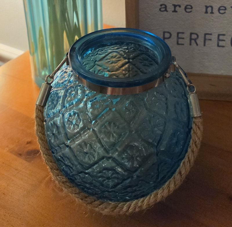 Blue Candle Holder
