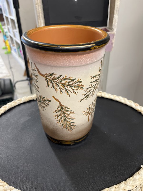 Hand-Painted Evergreen Tumbler