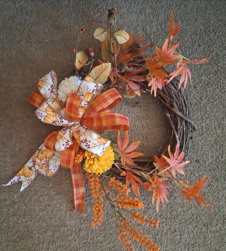 Autumn Mixed Media Grapevine Wreath