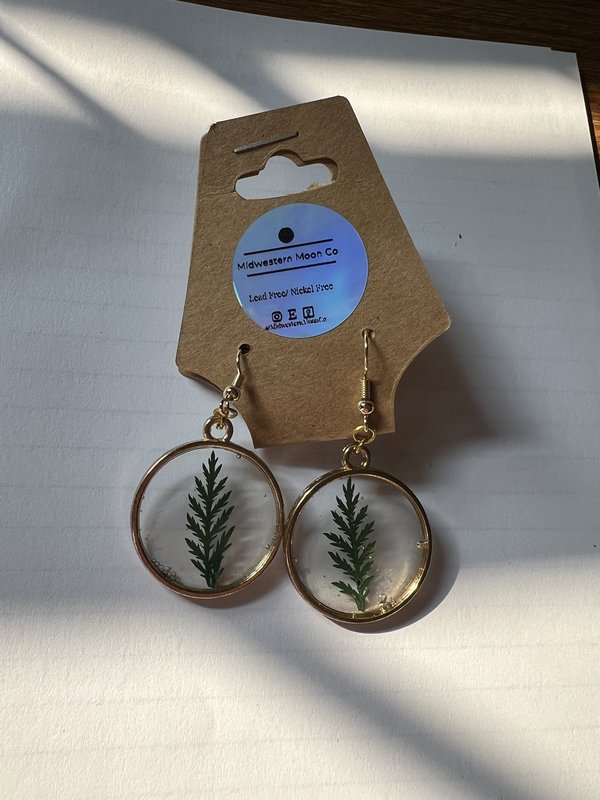Gold Fern Earrings