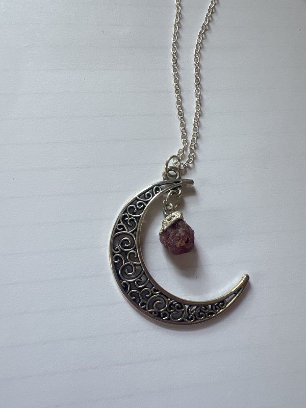 Tourmaline Moon Necklace