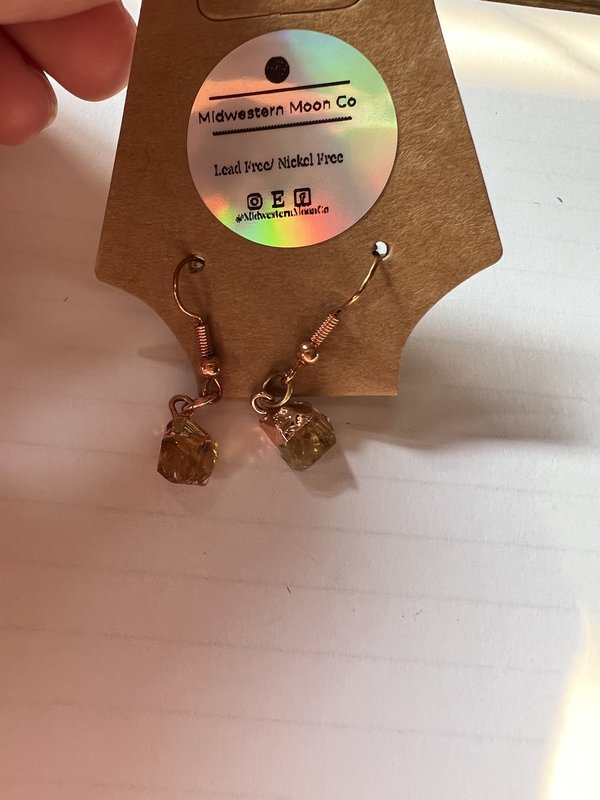 Gold Citrine Earrings
