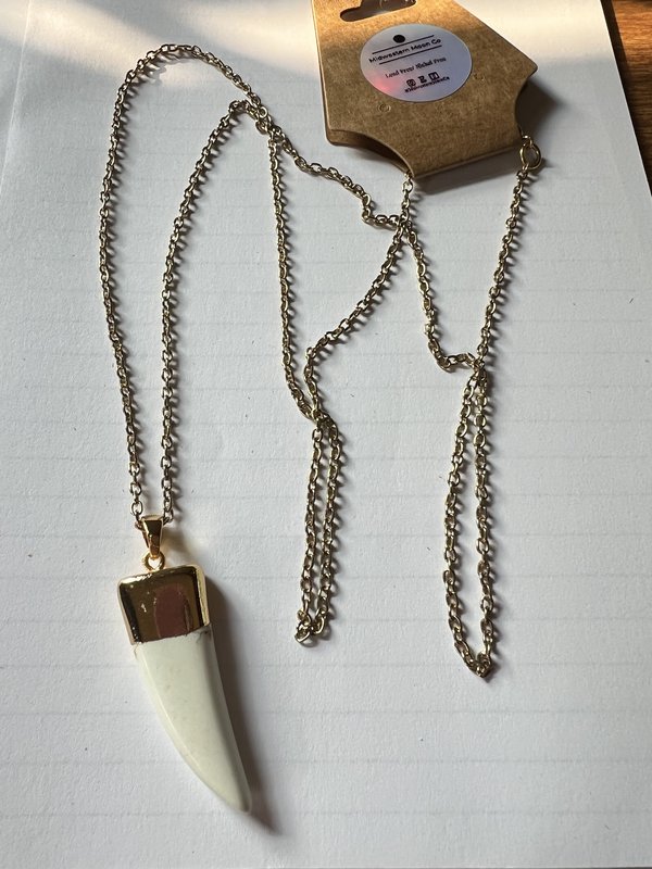 Howlite Tooth Necklace