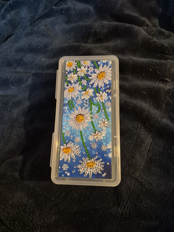 Diamond Painting Pen Storage Box with Daisy Art 1