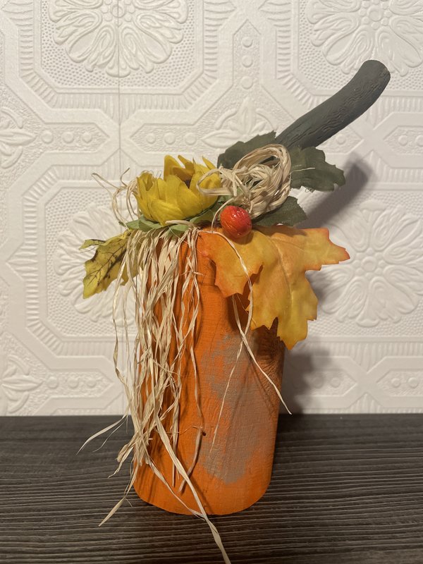 Autumn Wood Pumpkin Decor