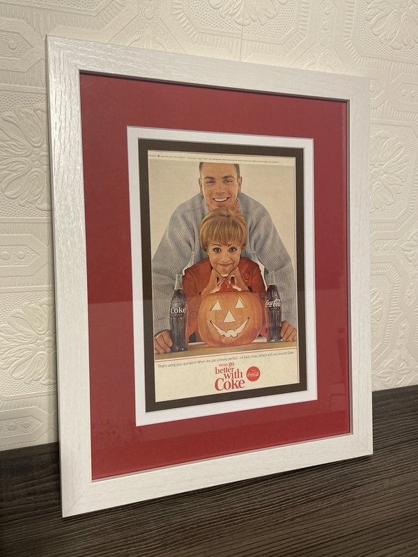 Framed 1964 Coca-Cola Halloween Advertisement