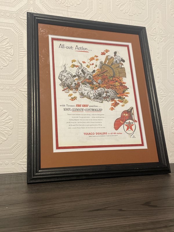Vintage Texaco Fire Chief Gasoline Ad Print