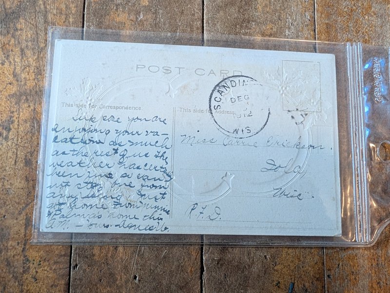 Antique With Best New Years Wishes Postcard 1912