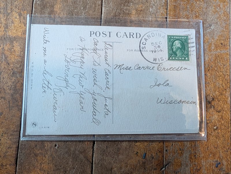 Antique Dutch New Years Greetings Postcard