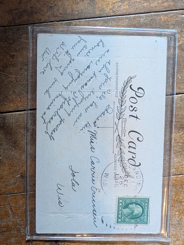 Antique Greetings For The New Year Postcard 1916
