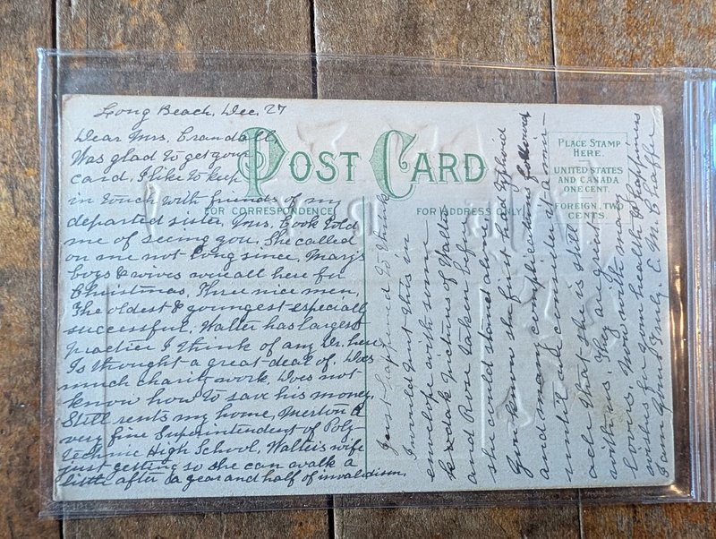 Antique A Happy New Year House Postcard