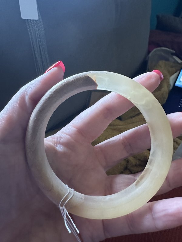 wooden and lucite bangle