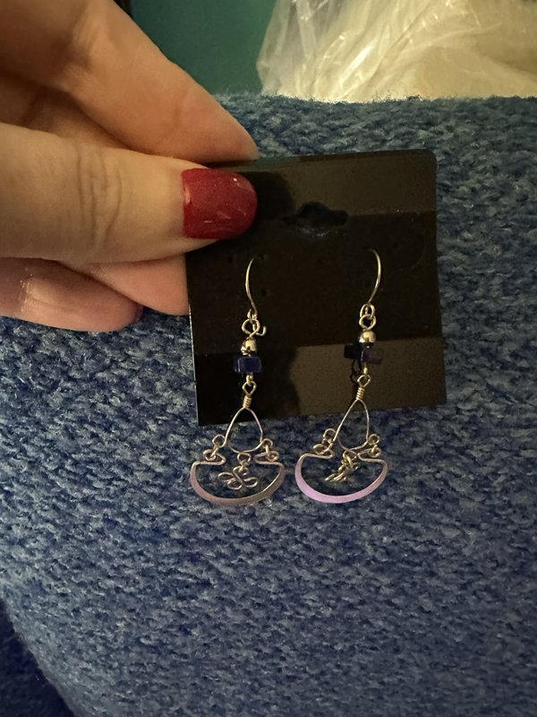 silver earrings