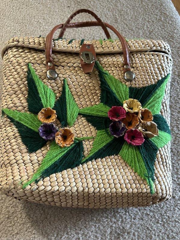 vintage rattan bag