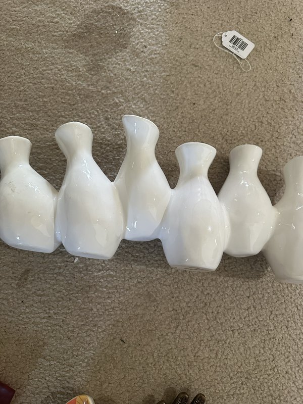 multi white vase